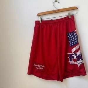 A4 RED FULLERTON WRESTLING ATHLETIC SHORTS SMALL